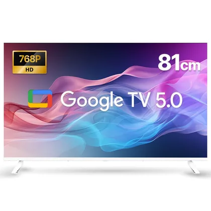 위드라이프 구글 스마트 32인치TV 화이트 에너지1등급 최신형 안드로이드 고화질티비, 고객직접설치, 스탠드형, WITH32SMARTW, 81cm/32인치