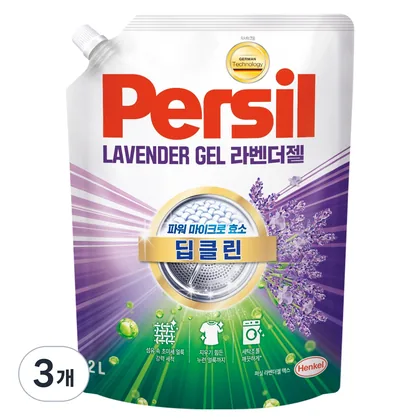 퍼실 딥클린 초미세세탁 라벤더젤 겸용 액체세제 리필