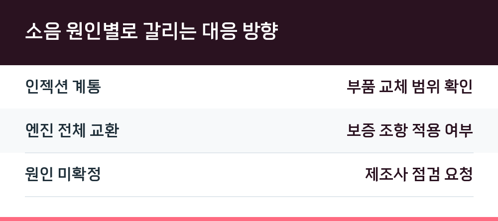 소음 원인별로 갈리는 대응 방향