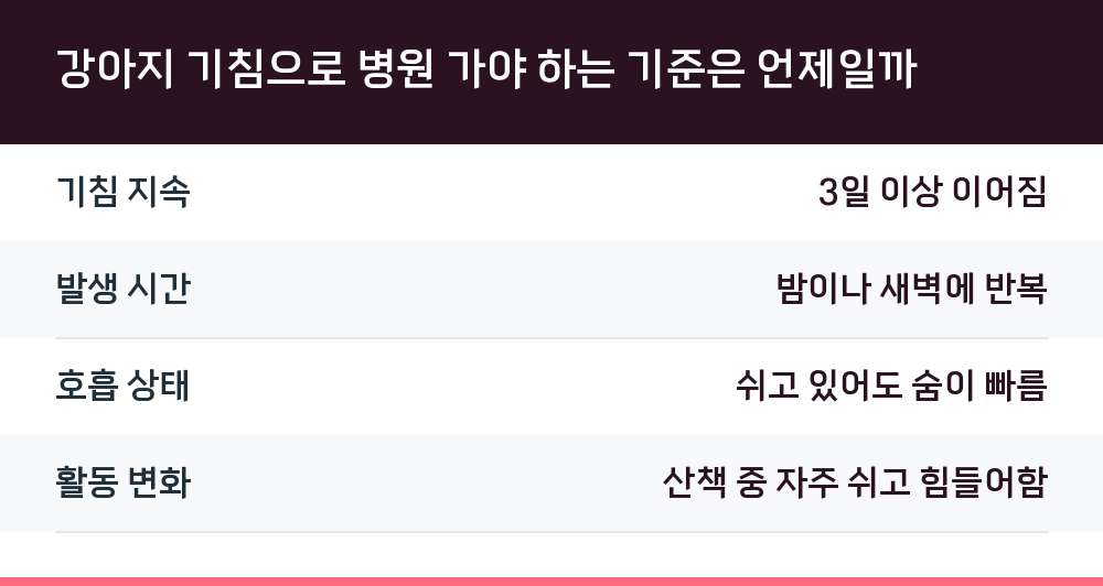 강아지 기침으로 병원 가야 하는 기준은 언제일까