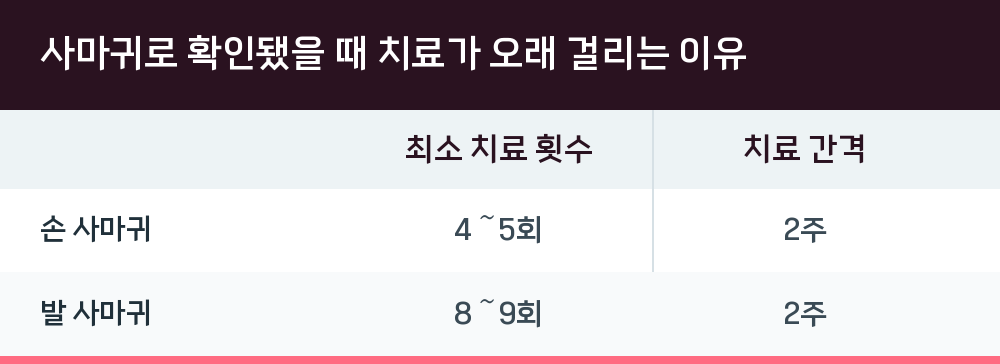 사마귀로 확인됐을 때 치료가 오래 걸리는 이유