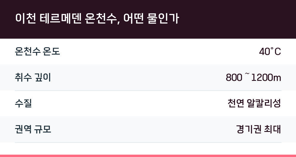이천 테르메덴 온천수, 어떤 물인가