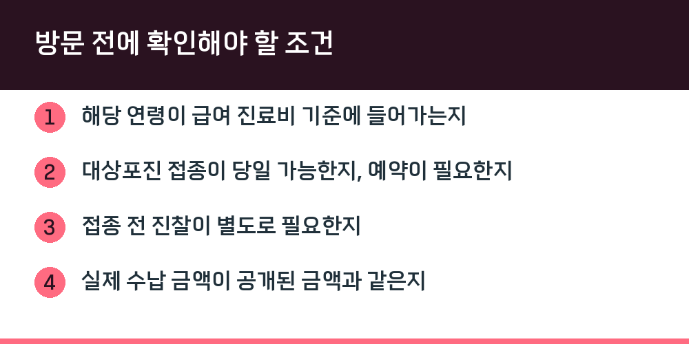 방문 전에 확인해야 할 조건
