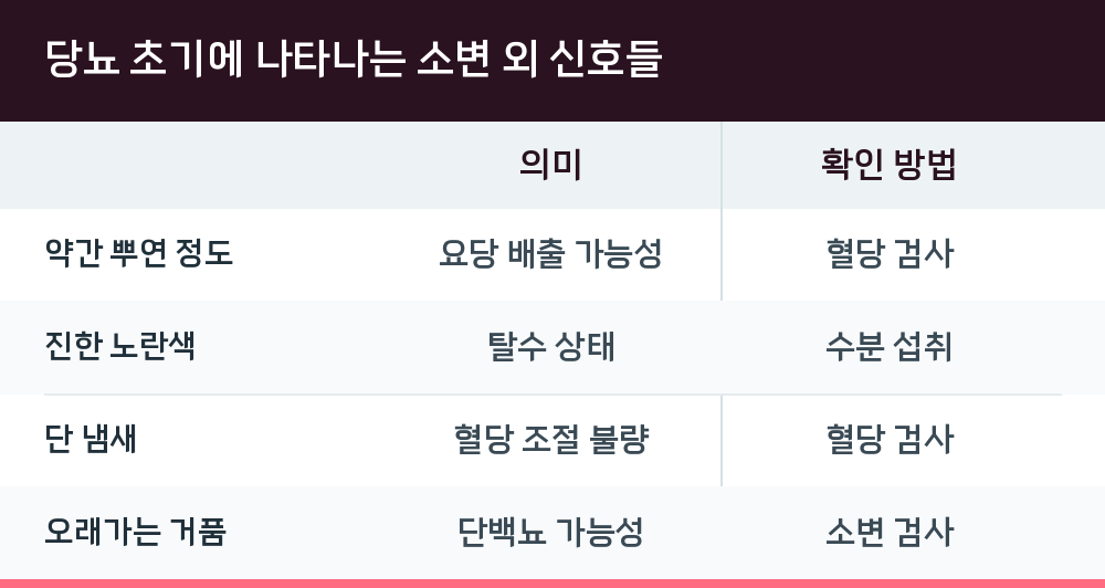 당뇨 초기에 나타나는 소변 외 신호들