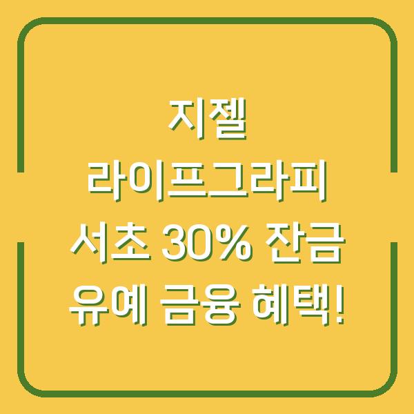지젤 라이프그라피 서초 30% 잔금 유예 금융 혜택!