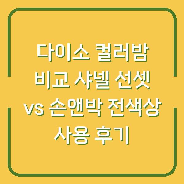 다이소 컬러밤 비교 샤넬 선셋 vs 손앤박 전색상 사용 후기