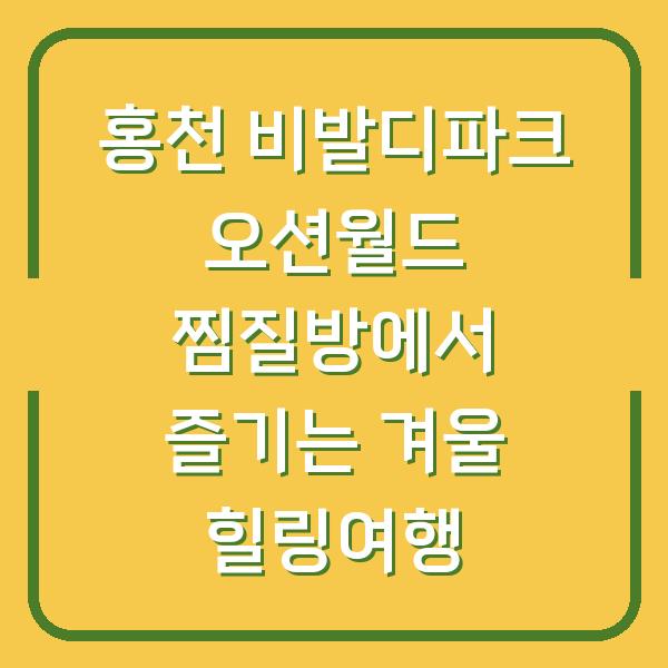 홍천 비발디파크 오션월드 찜질방에서 즐기는 겨울 힐링여행