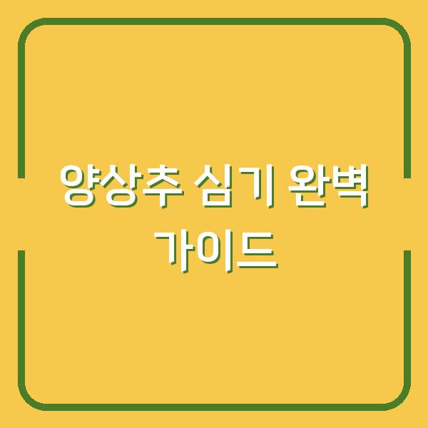 양상추 심는 시기와 재배 방법, 모종 심기·파종 시기까지 한 번에 해결하는 법