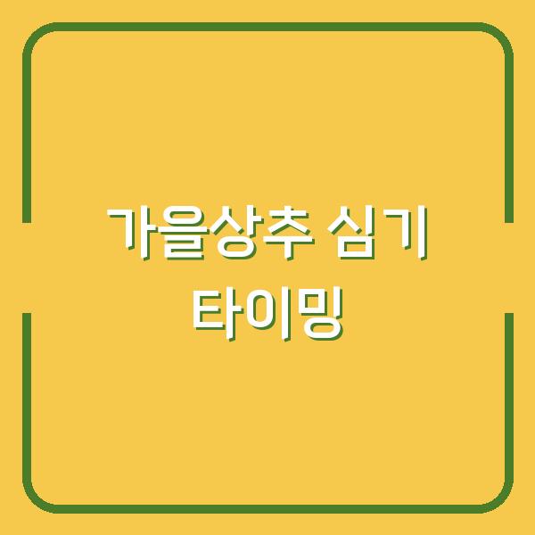 가을상추, 지금 심어야 내내 싱싱하게 먹습니다