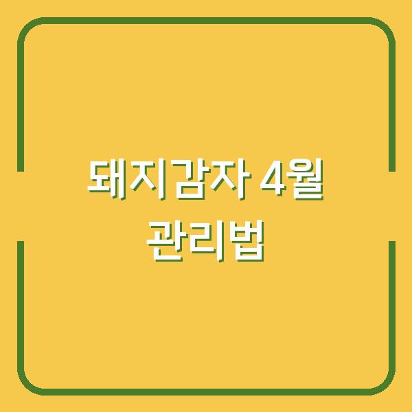 돼지감자 심는 시기 한 번만 놓쳐도 수확량 반토막? 3월보다 중요한 4월 관리법