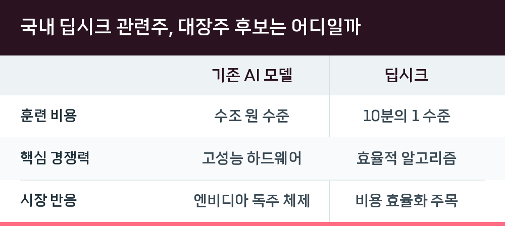 국내 딥시크 관련주, 대장주 후보는 어디일까